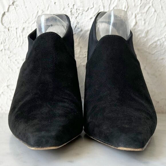 Donald J Pliner Malena Snip Toe Black Suede Slingback Heels - Women's Size 6.5 - Picture 4 of 9